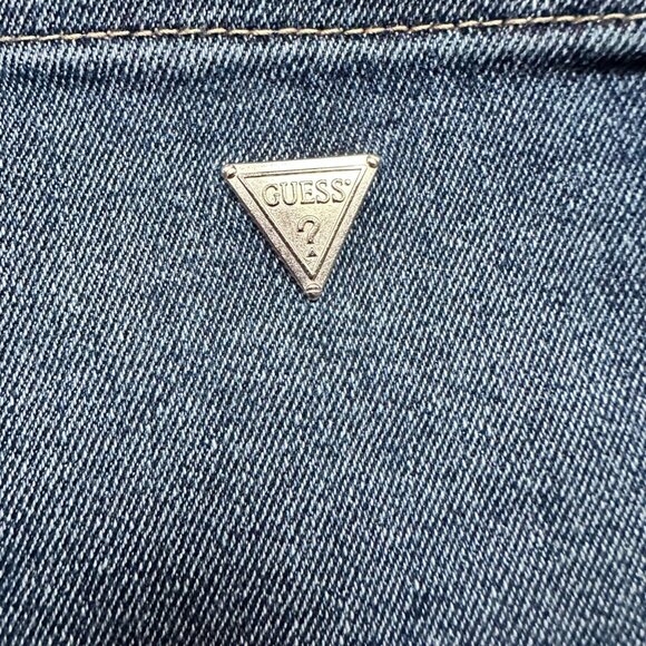 Guess Vintage Denim Cut Off Shorts Frayed Button Front Y2K 90's 80's Size 30‎ - Picture 4 of 6